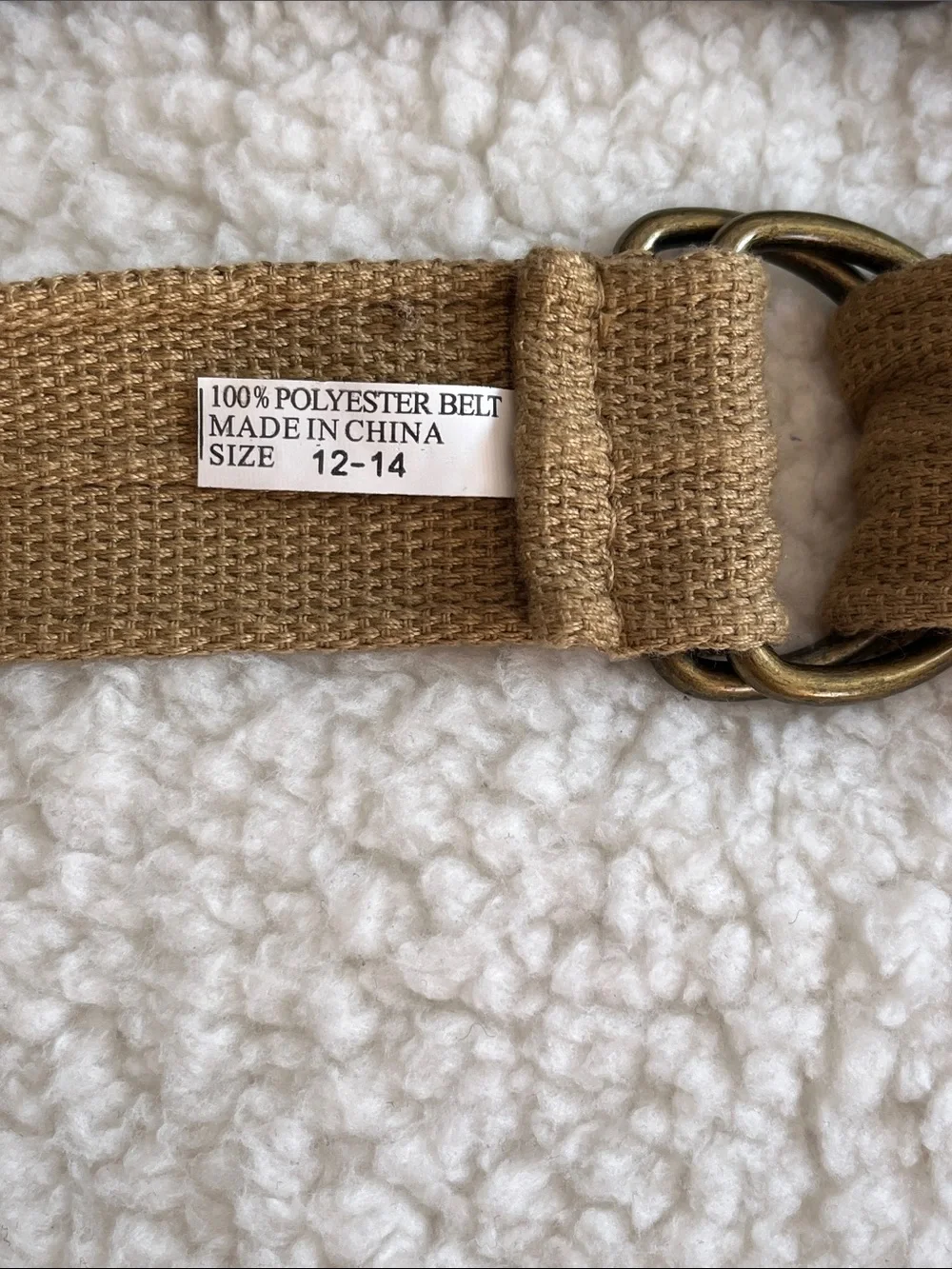 Set of 3 Canvas D-Ring Belts in Dark Grey, Smoke and Tan, Size 12-14